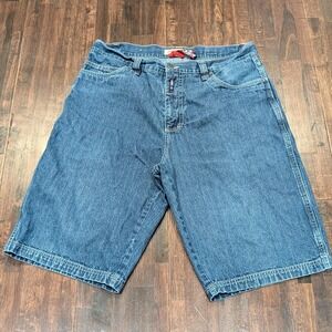 Y2K Baggy Willie Esco Jean Shorts‎ Mens 38 Denim Carpenter Blue Jorts Streetwear